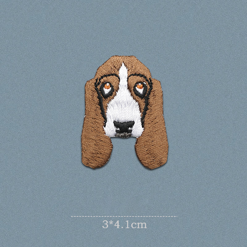 1 Piece Labrador Doberman Mopshond Dog Embroidered Patch