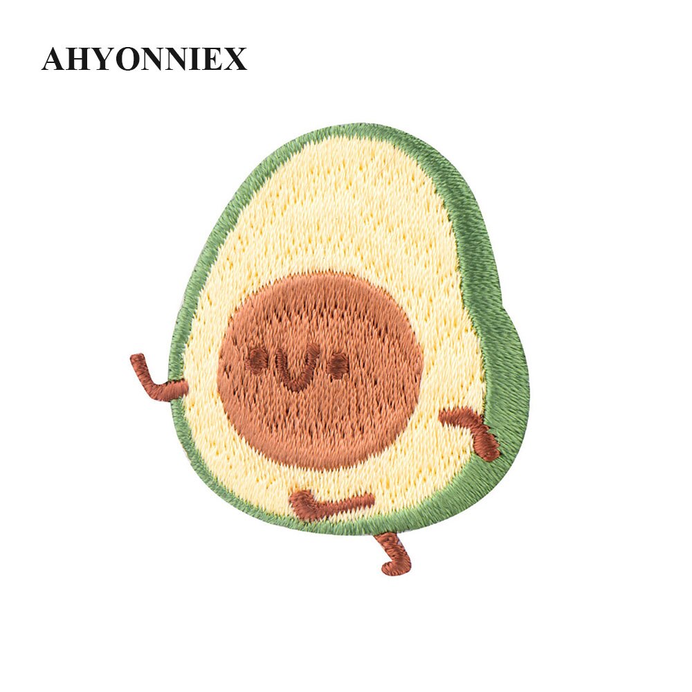 Cartoon Happy Breakfast Embroidery Bread Egg Avocado Patches