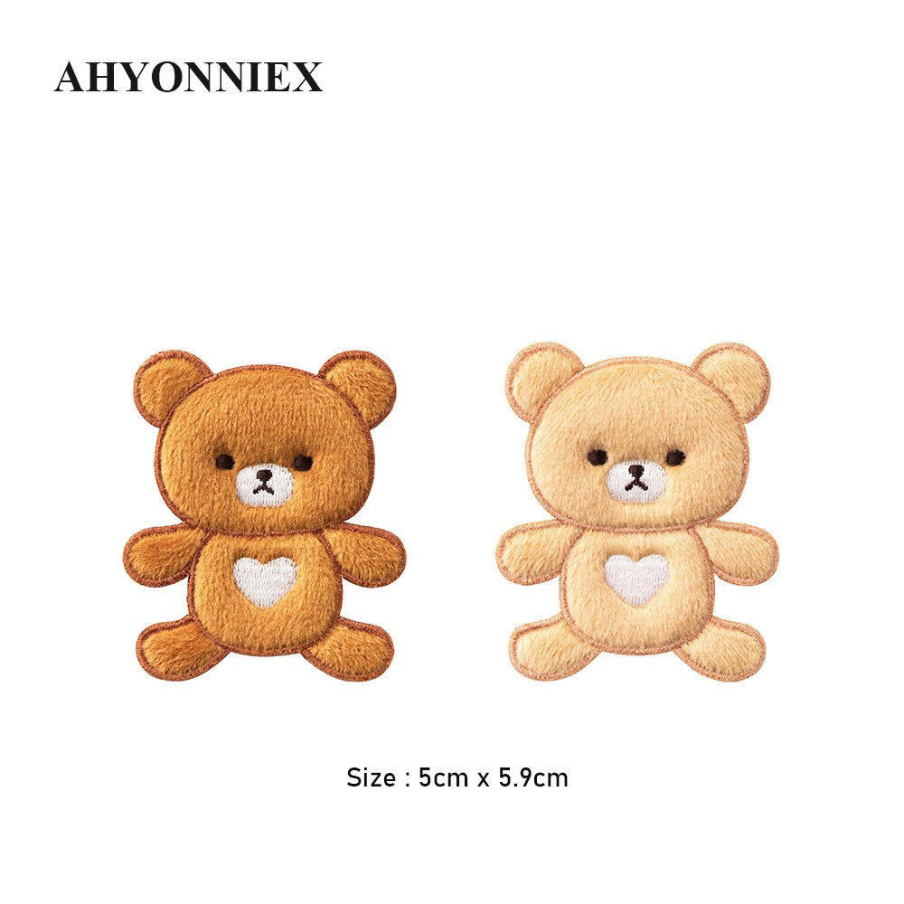 Different Color Plush Bear Embroidery Patches