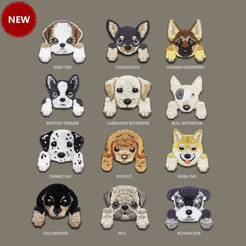 22 Types Dog Head Patches