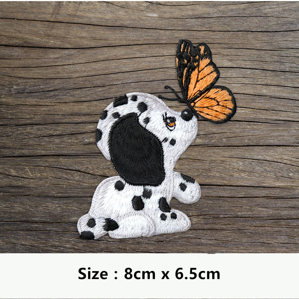 1 Piece Cute Dog Kiss Butterfly Patch