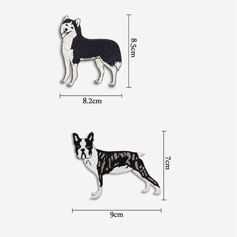 1 Piece Good Quality  Husky Puppy Patch Fabric Sticker Jeans Bag Clothing Decoration Embroidery Glue Iron On Parches