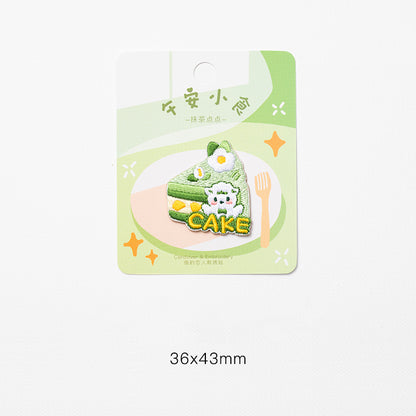 Cartoon Milk Tea Sweet Cake Milk Patches Applique Embroidery Parches