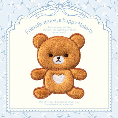 Different Color Plush Bear Embroidery Patches