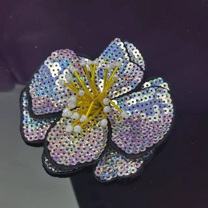 11CM size Double Layers Large Sequins Flowers Patches