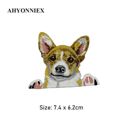 1PC Boutique Snow Dog Husky Patch Clothes Paste Animal Patch Russian Foreign Trade Embroidery Ironing Stickers