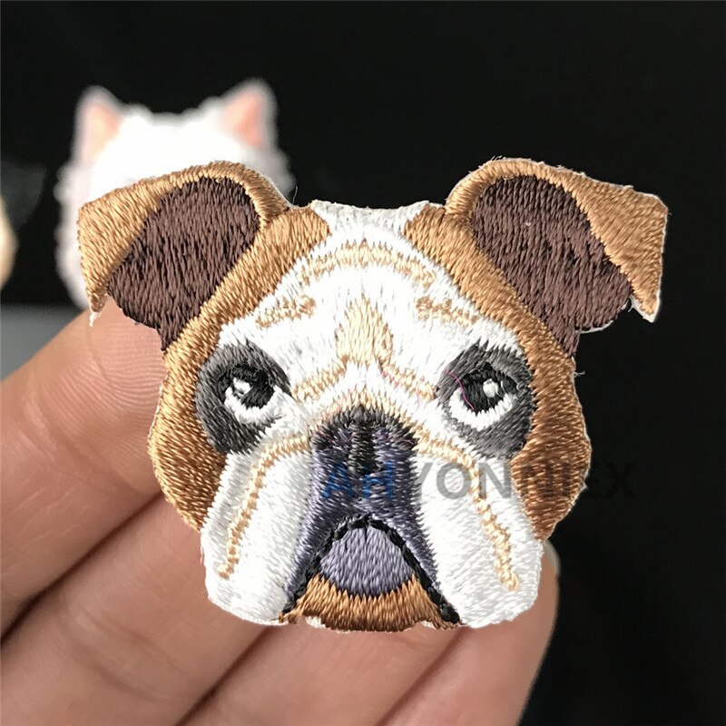 1 Piece Labrador Doberman Mopshond Dog Embroidered Patch
