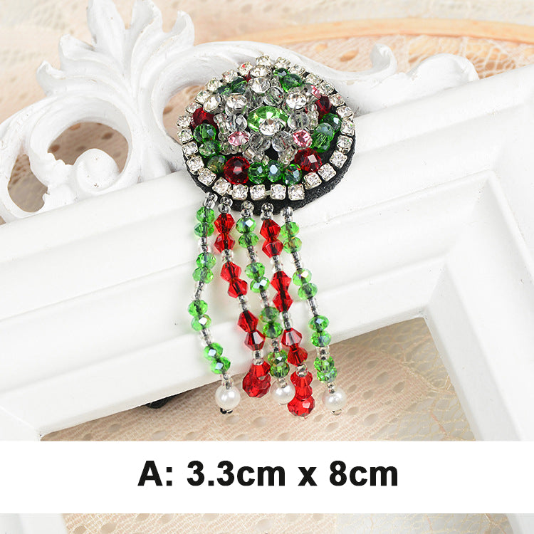 Tassel Star Crown Heart Ice Cream Rhinestones Patches