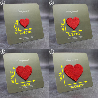 7pcs/Lot High Quality Red Heart Patch