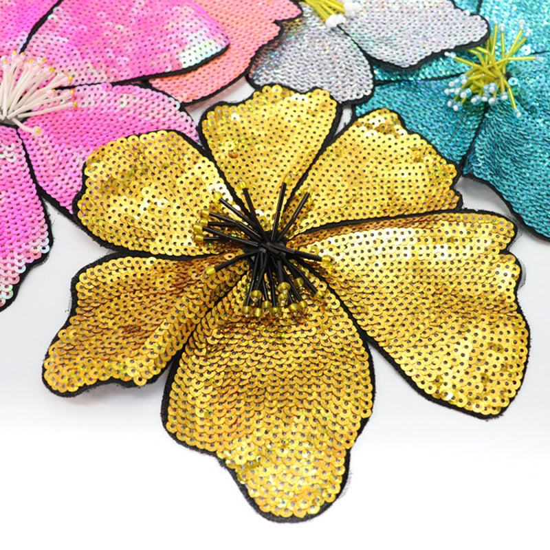 20CM Single Layer Large Sequins Flowers