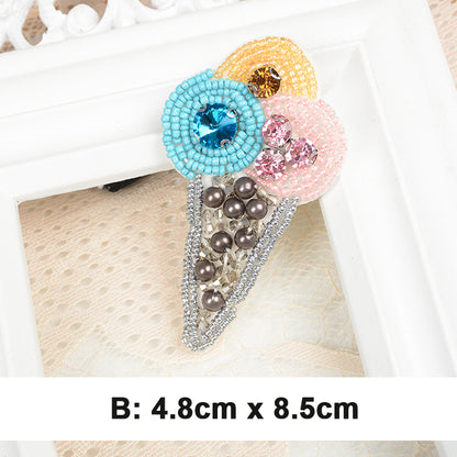 Tassel Star Crown Heart Ice Cream Rhinestones Patches