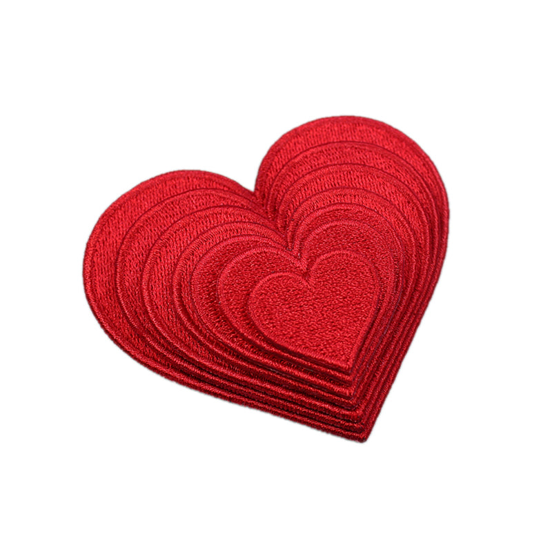 7pcs/Lot High Quality Red Heart Patch