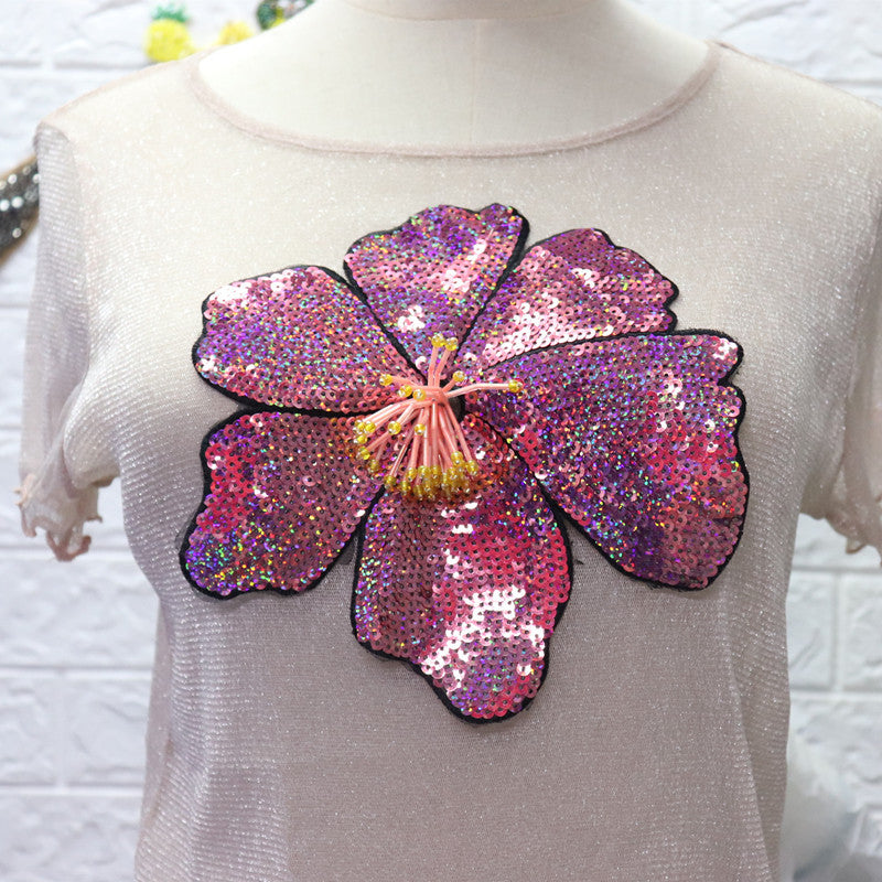 20CM Single Layer Large Sequins Flowers