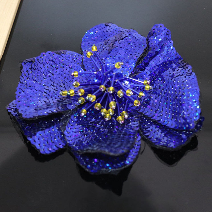 11CM size Double Layers Large Sequins Flowers Patches