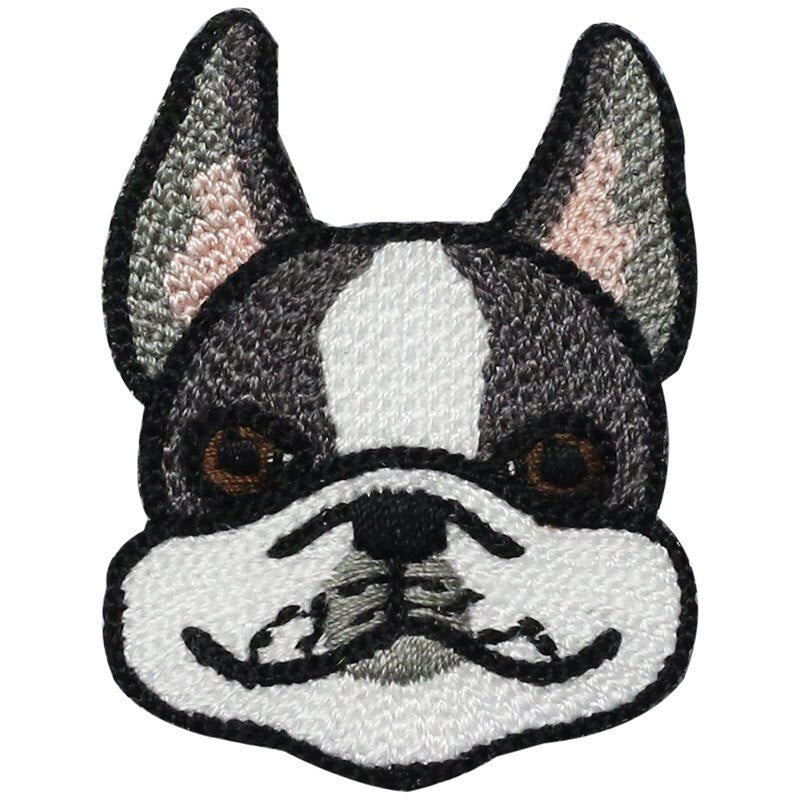 AHYONNIEX 1 Piece Dog Embroidery Repair Patches Bag Jacket Jeans Cartoon Iron On Patches for Clothes Cute DIY Glue Sticker