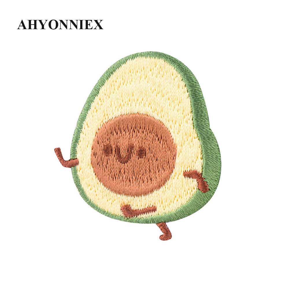 Cartoon Happy Breakfast Embroidery Bread Egg Avocado Patches