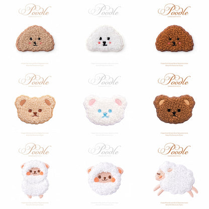 Plush Dog Bear Patch Stick On Patches Badges For Baby Scarf Stickers