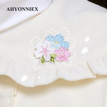AHYONNIEX 新桜の花の刺繍パッチバッグジーンズ犬猫アイアンでパッチ服小さな DIY パッチ