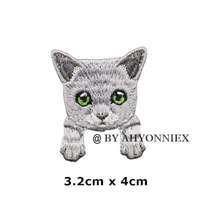 1 Piece Cute White Black Cat Patch