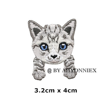 1 Piece Cute White Black Cat Patch