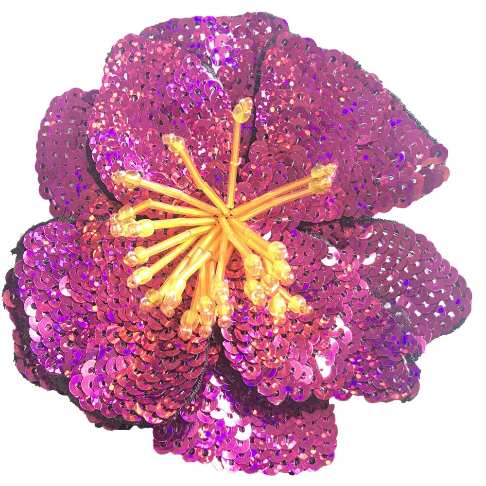 11CM size Double Layers Large Sequins Flowers Patches