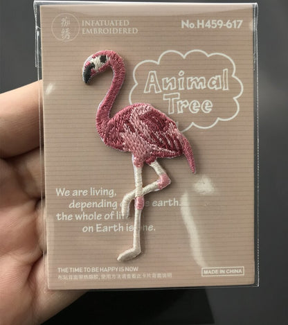 ミニ刺繍ニホンジカ イルカ アライグマ パンダ パッチ