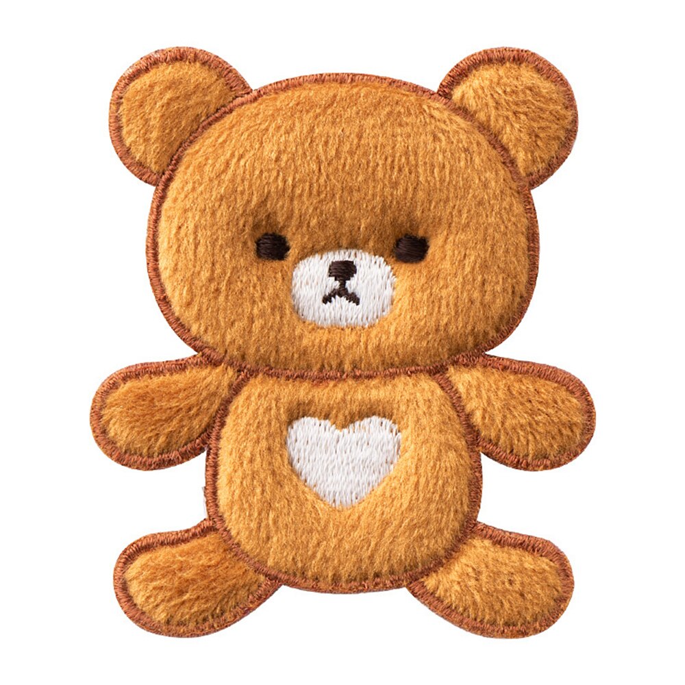 다른 색상 봉제 곰 자수 패치